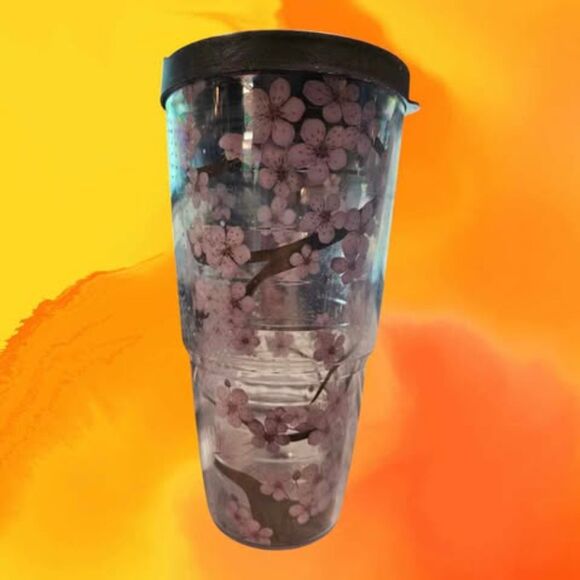 Tervis Cherry Blossom Cup No Straw‎ 24 oz (4148) - Picture 1 of 3